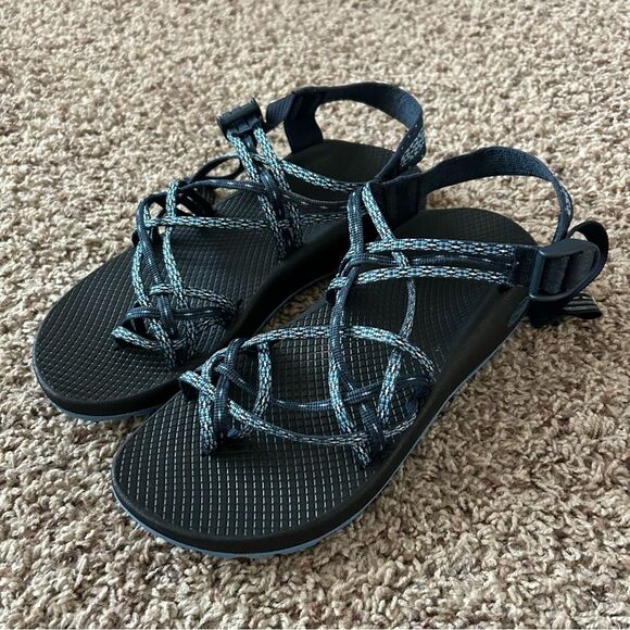 Chaco Women's ZX/3 Classic Strappy Sandals Blue Hollow Eclipse Size 11 Outdoor - Picture 1 of 8